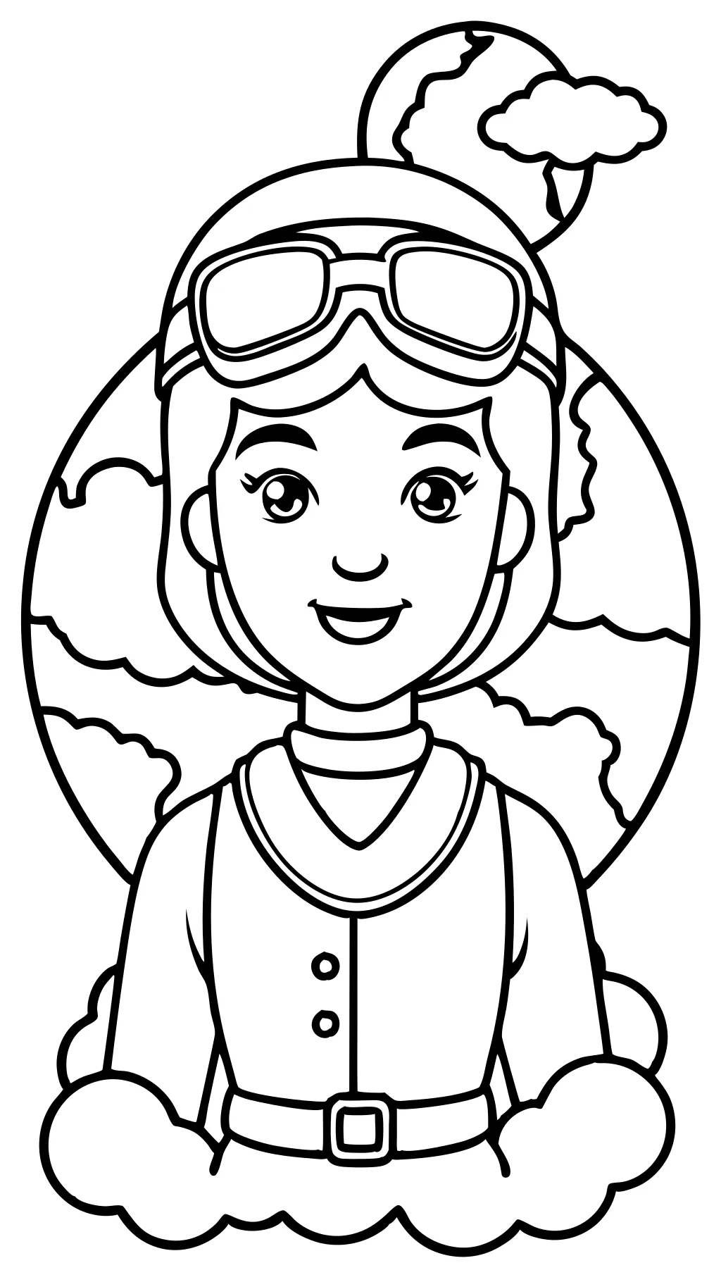 amelia earhart coloring page